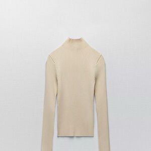 Zara Cream Turtleneck Sweater